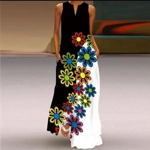 Elegant Long Maxi Dress, Size M!